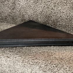 3 Black Floating Corner Shelves