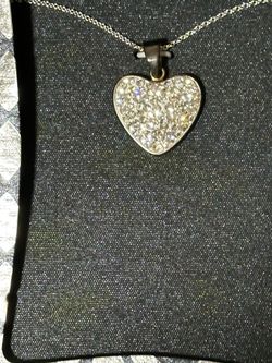 Crystal Pavé Heart Pendant Necklace