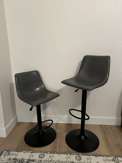 Gray Adjustable Bar Stools