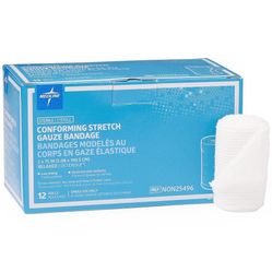 Medline Sterile Conforming Stretch Gauze Bandages – 2" x 75"