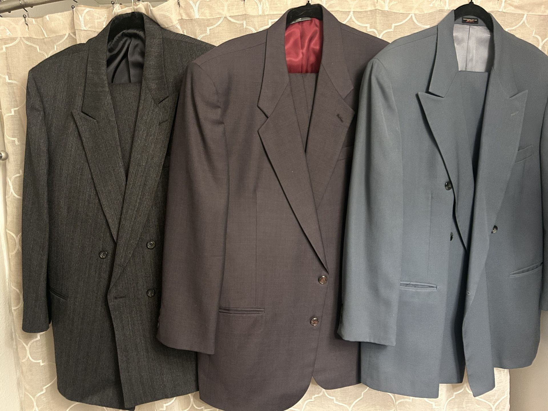 Three Men’s suits in like new condition!!! (review entire listing for photos and measurements)