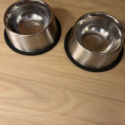Dog Bowls- Stainless Steel $8 For Both!