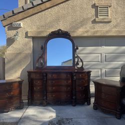Dresser W/ Mirror And Night Stands 