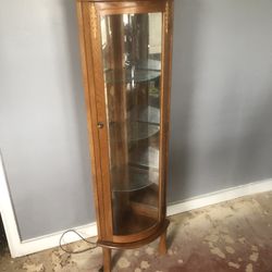 3 Shelf Corner Cabinet With Light 