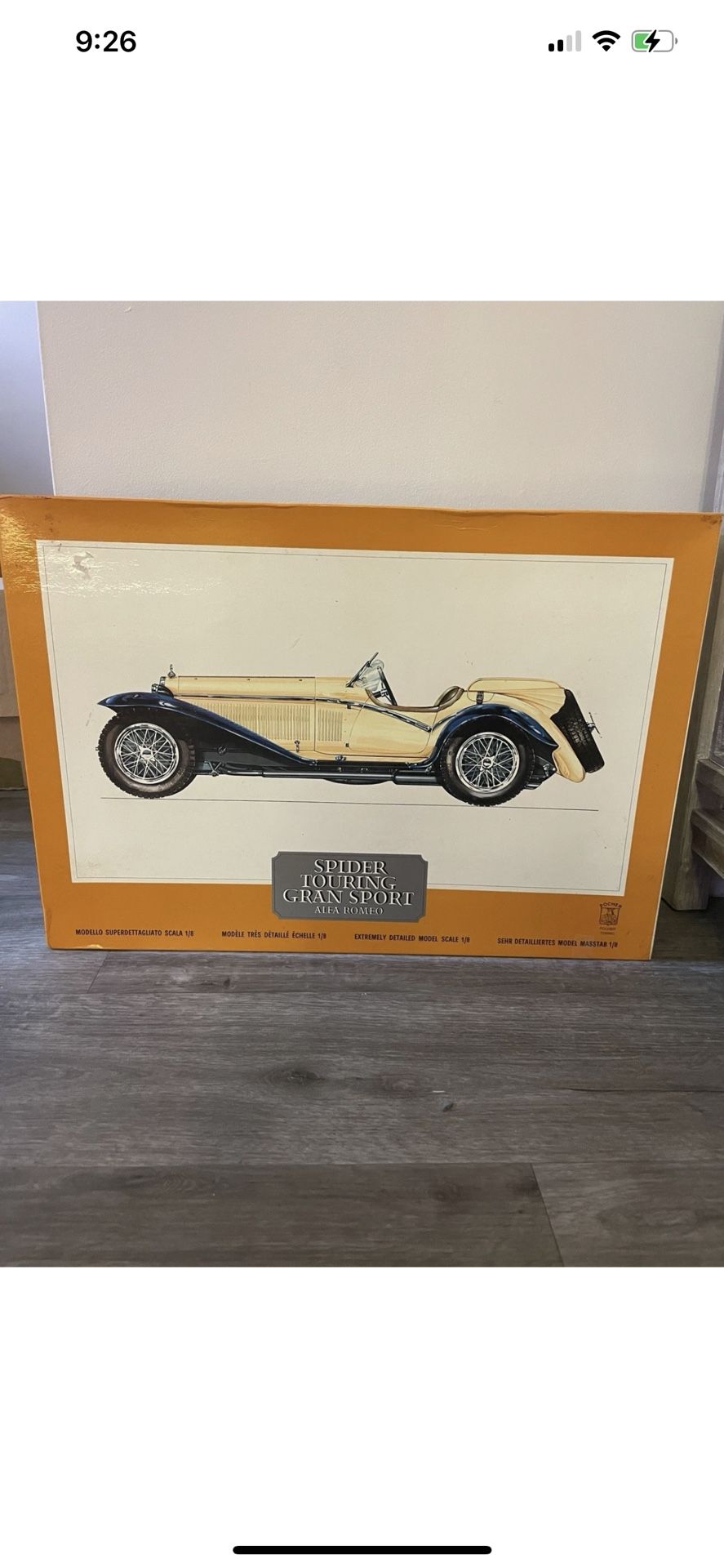 NOB Spider Touring Gran Sport Alfa Romeo 1:8 Scale Plastic Model Car Kit Pocher