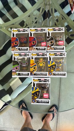 Funko Pop Marvel Lucha Libre set