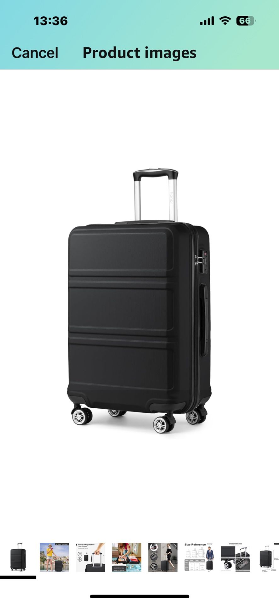 Kono 24 Inch Luggage Suitcase Lightweight with Spinner Wheels TSA
