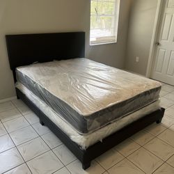 Queen Size Bed Frame With Mattress And  All New Furniture And Free Delivery 