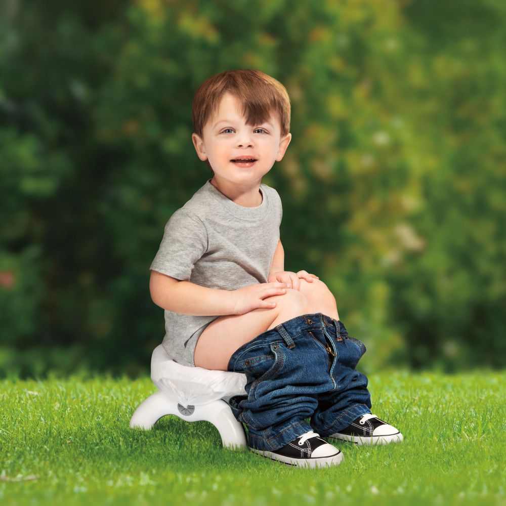 NEW OXO Portable Potty Training Toilet Chair White Gray Opens quickly and easily