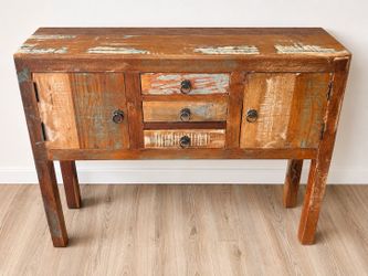 Rustic Reclaimed solid Wood Accent Cabinet / Console Table