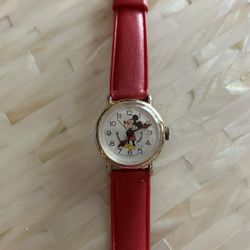 Vintage Mickey Mouse Watch/Bradley/Walt Disney Productions/1970’s/Made In Hong Kong