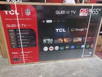 65" screen Qled smart 4k ultra HDTV by TCL Google TV. Original box sealed.