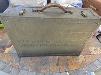 WWII U.S. Military Crew Chief Storage Case with Miscellaneous Contents