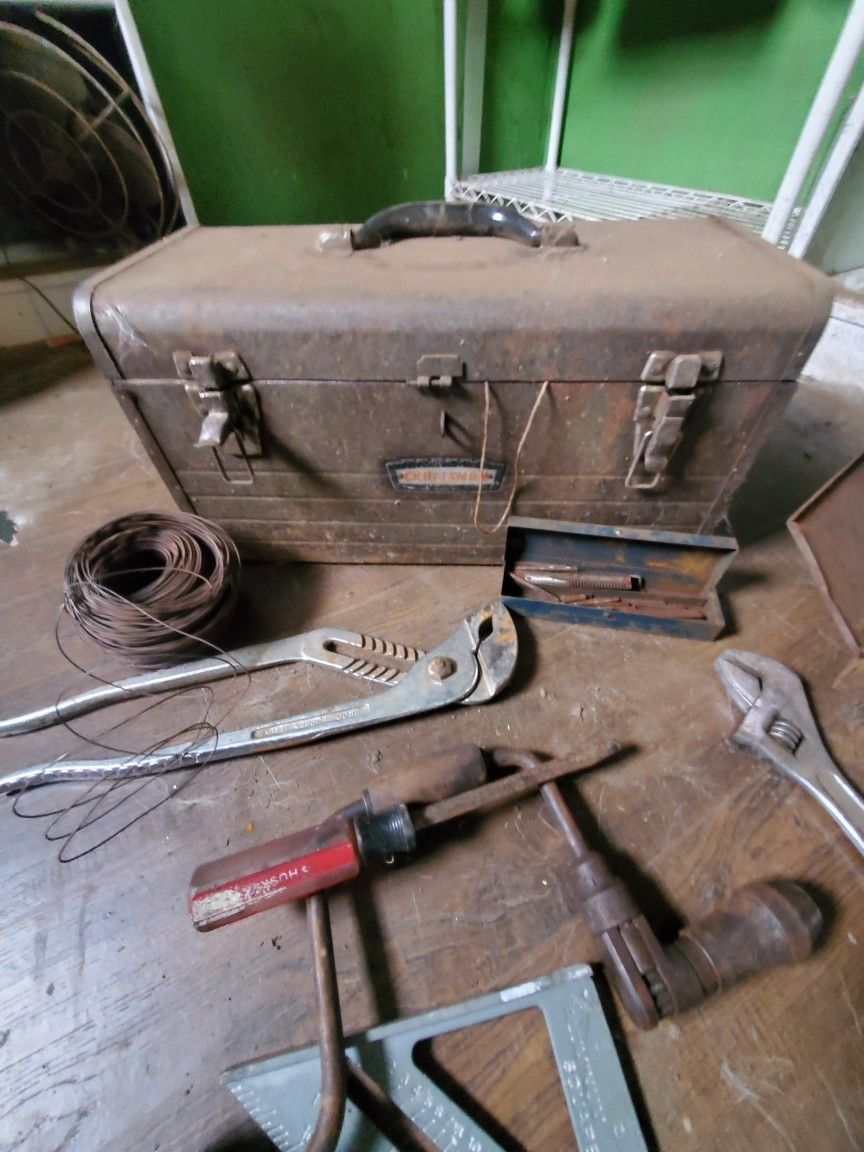 Old School Metal Tool Box