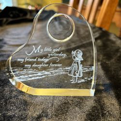 The Danbury Mint Crystal Desk Clock