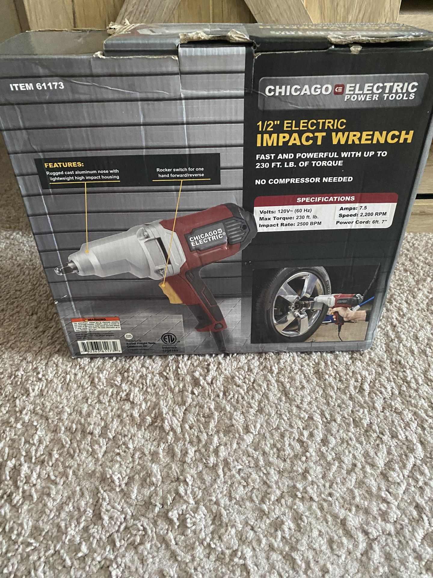 1/2 Electric Impact Wrench With Impact Sockets 