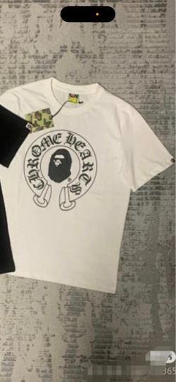 White chrome hearts bape shirt