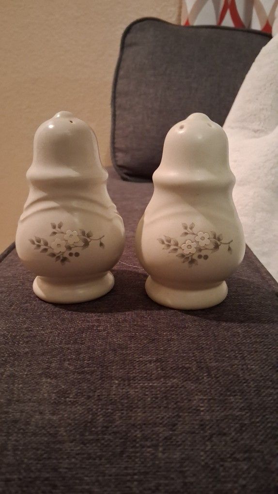 Salt And Pepper Shackers And Gravy Boat