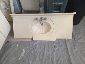 Vintage Vanity Shell Sink Top.