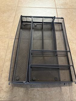 Black Metal Mesh Drawer Organizer