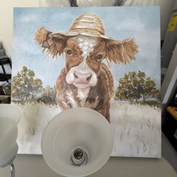Farmhouse Canvas Cow