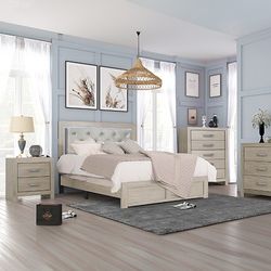 Brand New! 7pc Queen Bedroom Set 😍 / Take it home with only $39Down /Hablamos Español Y Ofrecemos Financiamiento 🙋🏻‍♂️