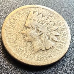 1859 Indian Cent AG First Year Of The Series