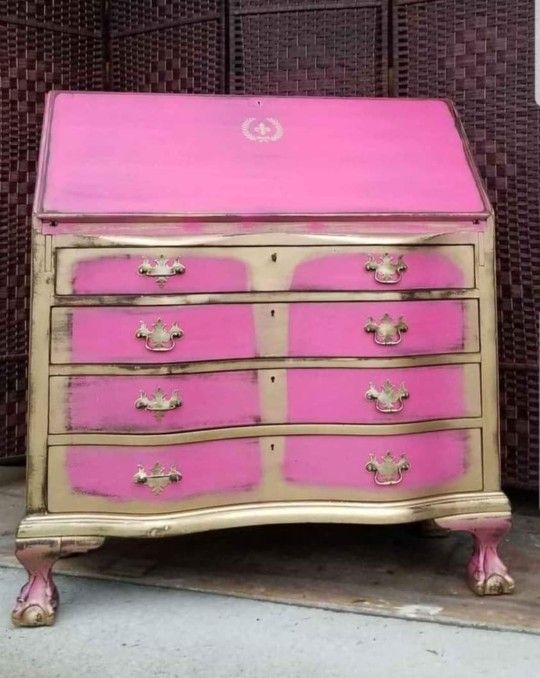 Pink Lingerie Chest / Secretary Desk
