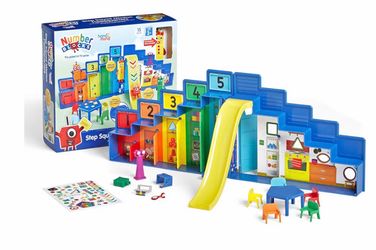 hand2mind Step Squad Mission Headquarters Playset - TV Show Action Figure Playset with 11 Accessories, Counting and Number Toys, for Toddlers and Kids