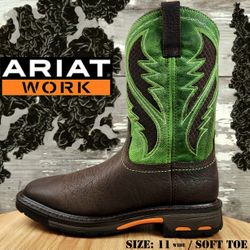 New ARIAT Workhog Venttek Soft Toe Work Boots Botas Size: 11 wide