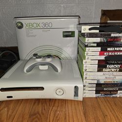 Xbox 360 60gb console with 15 games