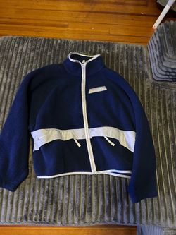 Nike Sportswear Oversized Swoosh Sherpa Fleece Full-Zip Jacket Navy Small