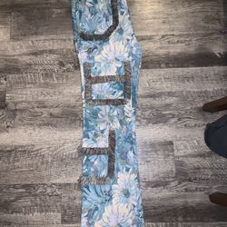 Rockstar Original Blue Tapestry Stacked Pants