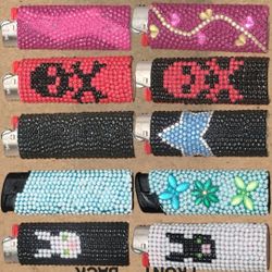 One-of-a-Kind Glam Flame - Hand-Decorated Lighters