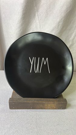 Rae Dunn Black Dinner Plate