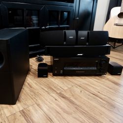 Bose Acoustimass Surround Sound System + Sony AV Receiver – Full Home Theater Setup