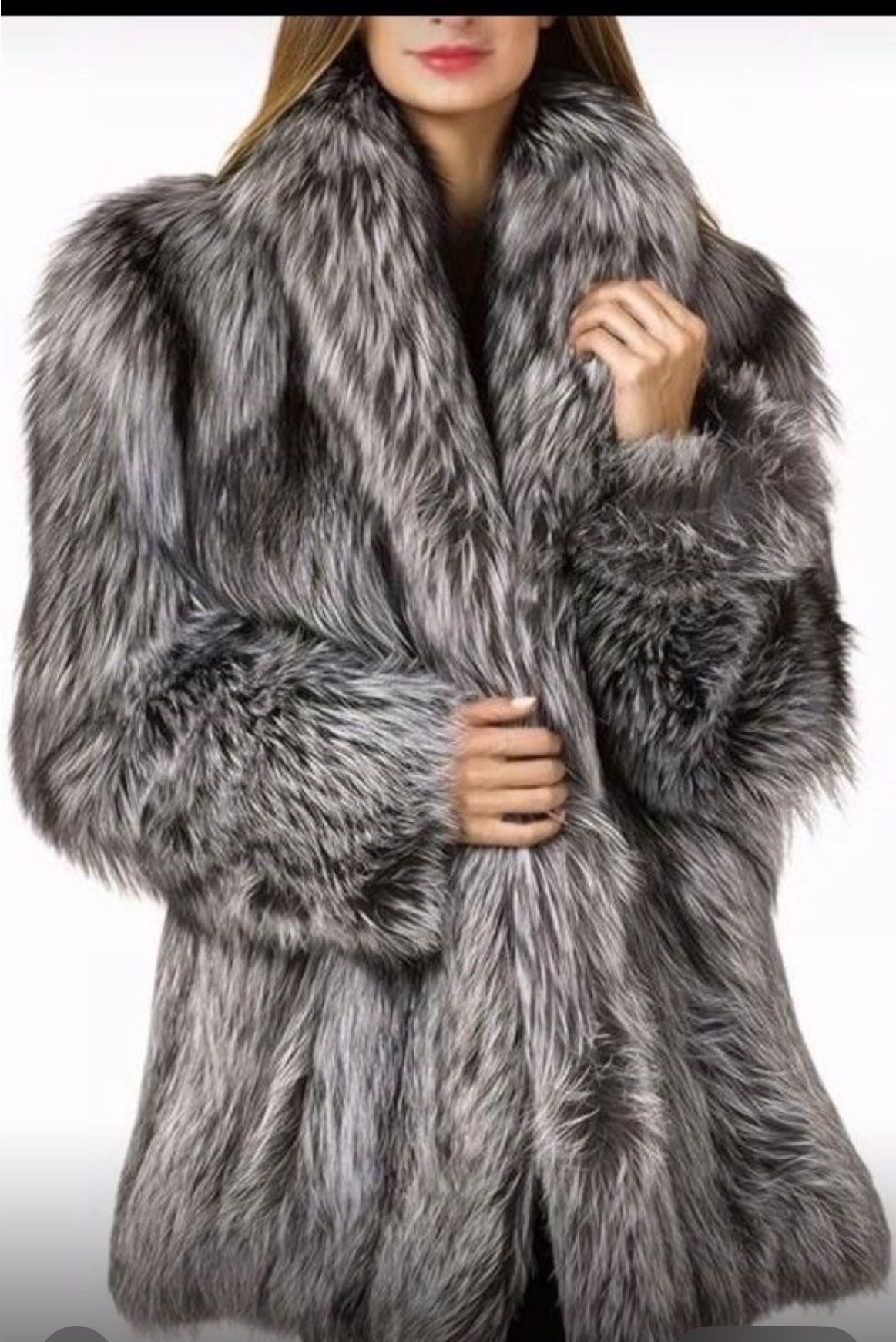 Women’s Faux Fur Coat – Winter Warm & Fluffy Parka Jacket