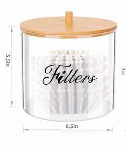 homicozy Coffee Pod Holder with Bamboo Lid, Large Capacity 80-Ounce Clear Countertop Storage for Coffee Capsules, K Cup Organizer for Keurig/Nespresso