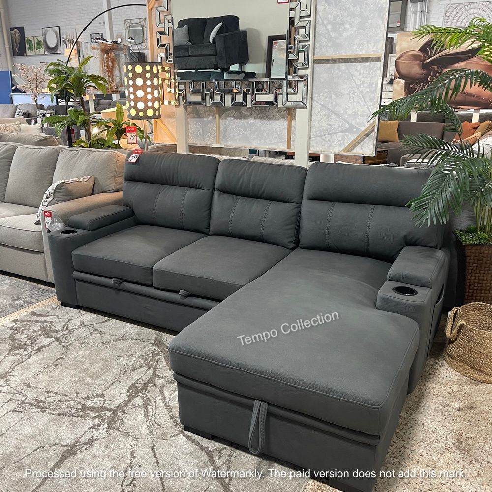 Mega Deal!! Pull Out Sleeper Sectional With cupholder 