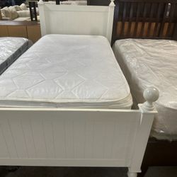 Twin Mattress With Box Spring And Bed Frame 🚚 Free Delivery 🚚
