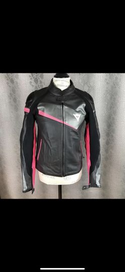 dainese pink leather d1 race jacket