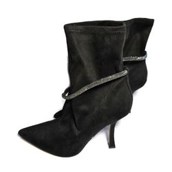 Nine West Womens Ferba Suede Pointed Toe Ankle Boots Shoes Size 8.5 Dress Party