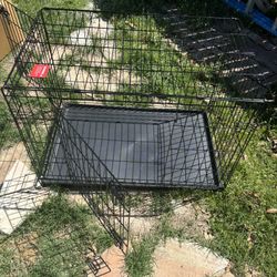 Dog Folding Crate Whit Two Doors