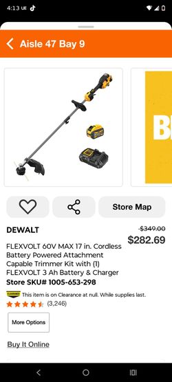 DEWALT FLEXVOLT 60V MAX 17in Cordless String Trimmer Kit