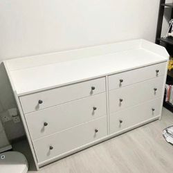 Ikea Hauga 6 Drawer White Dresser