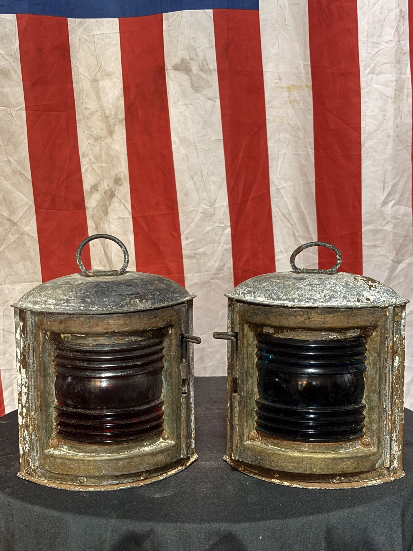 Vintage Nautical Port And Starboard Lanterns