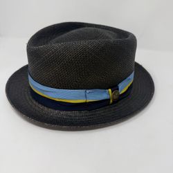 Goorin Bros. straw fedora, featuring its signature center-dent crown