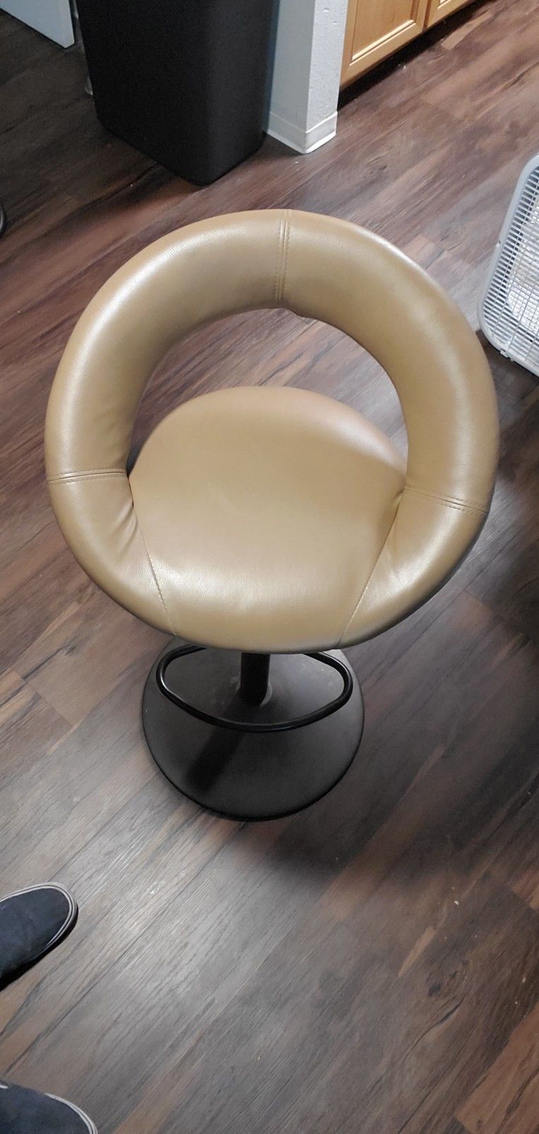 Tan Swivel Bar Stool