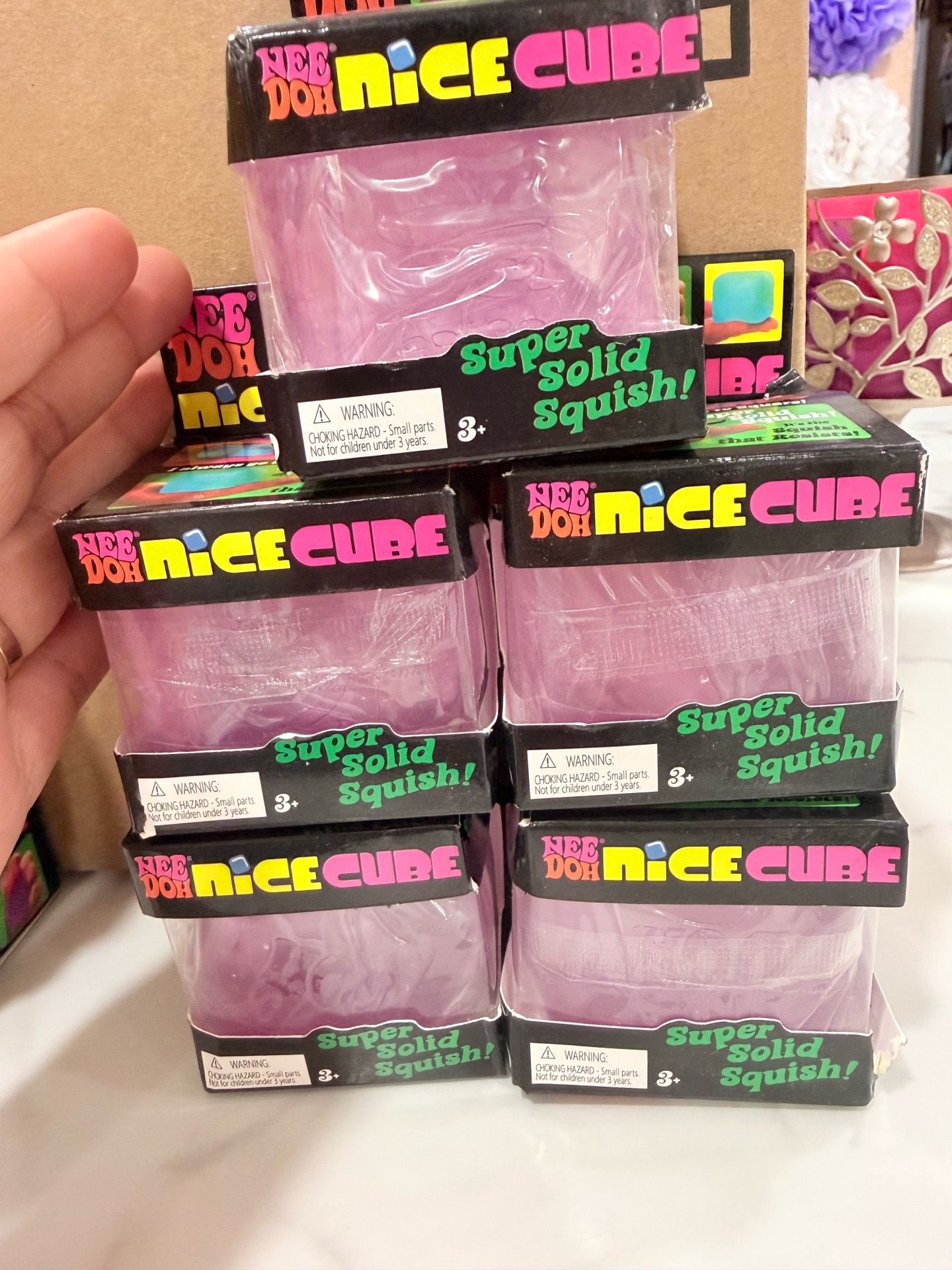 New squishy cubes new $11 each light purple