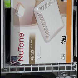 NuTone 50 CFM Bathroom Ventilation Fan with Light – Model 763N (New in Box)